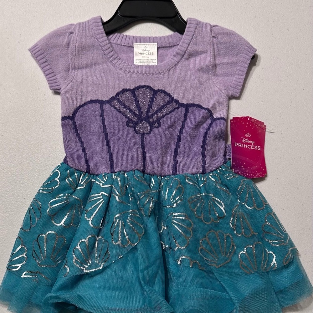 Disney Princess Toddler Girl Ariel Cosplay Dress, Sizes 12M